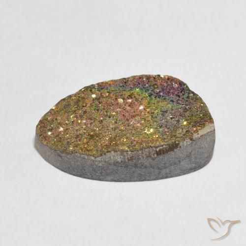 Rainbow Pyrite Gemstone in 18.2 x 11.1 mm Size for Sale, Rainbow Pyrite Stone in Multicolor Color