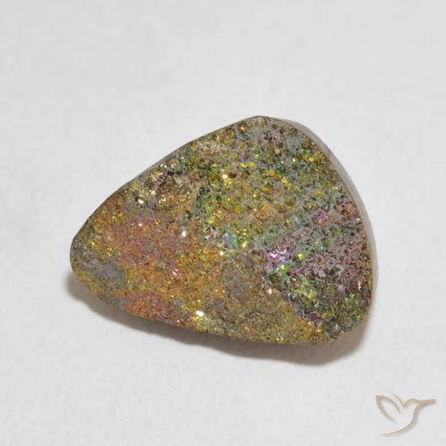 9.51 ct Multicolor Rainbow Pyrite Stone, Natural Rainbow Pyrite in Fancy Crystal Cluster Shape for Sale