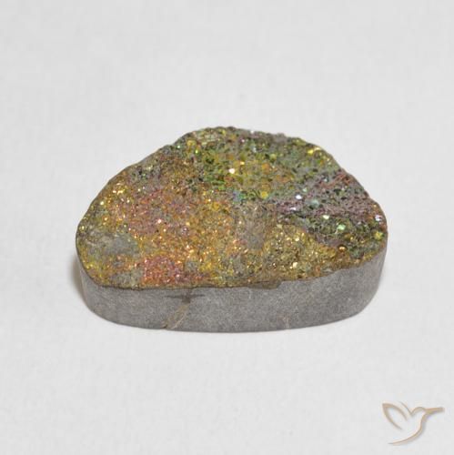 Rainbow Pyrite Gemstone in 16 x 12 mm (calibrated) Size for Sale, Rainbow Pyrite Stone in Multicolor Color