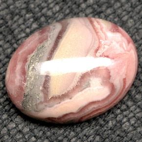 12.04 ct Multicolor Rhodochrosite Gemstone, Rhodochrosite Gem in Oval Cabochon Shape for Sale.