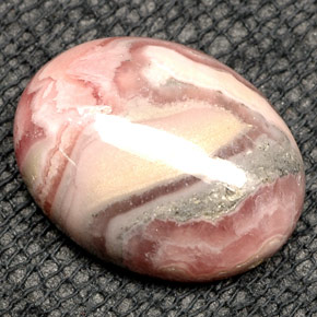 12.04 ct Multicolor Rhodochrosite Stone, Natural Rhodochrosite in Oval Cabochon Shape for Sale
