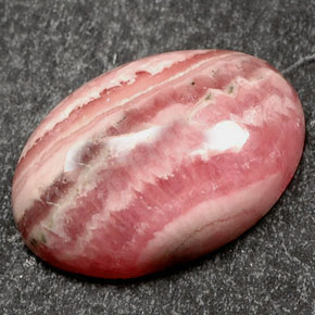 4.36 ct Multicolor Rhodochrosite Gemstone, Rhodochrosite Gem in Oval Cabochon Shape for Sale.