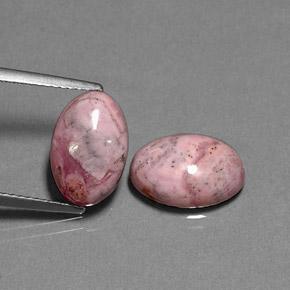 8.99 ct Multicolor Rhodochrosite Stone, Natural Rhodochrosite in Oval Cabochon Shape for Sale
