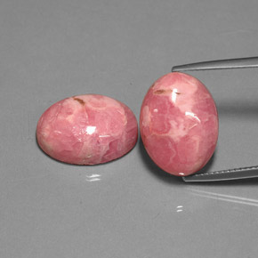 24.96 ct Multicolor Rhodochrosite Stone, Natural Rhodochrosite in Oval Cabochon Shape for Sale