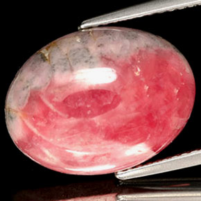 12.48 ct Multicolor Rhodochrosite Gemstone, Rhodochrosite Gem in Oval Cabochon Shape for Sale.