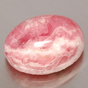 13.06 ct Multicolor Rhodochrosite Gemstone, Rhodochrosite Gem in Oval Cabochon Shape for Sale.