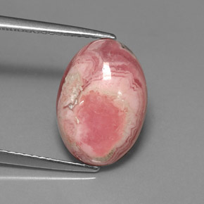 7.08 ct Multicolor Rhodochrosite Stone, Natural Rhodochrosite in Oval Cabochon Shape for Sale