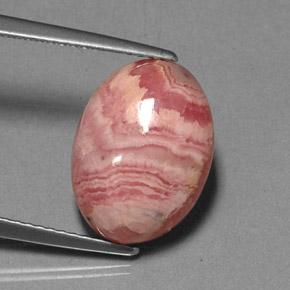 8.65 ct Multicolor Rhodochrosite Stone, Natural Rhodochrosite in Oval Cabochon Shape for Sale