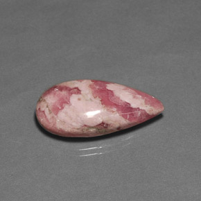 22.58 ct Multicolor Rhodochrosite Stone, Natural Rhodochrosite in Pear Cabochon Shape for Sale