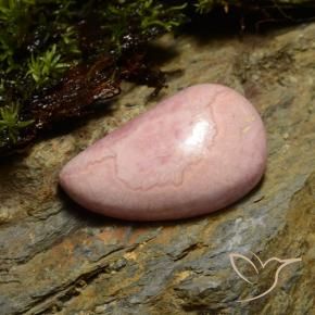 20.82 ct Pink Rhodochrosite Stone, Natural Rhodochrosite in Half Heart Cabochon Shape for Sale