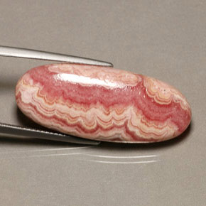 29.84 ct Multicolor Rhodochrosite Stone, Natural Rhodochrosite in Fancy Cabochon Shape for Sale