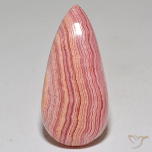 34,2 x 16,1mm Rodocrosite multicolore Cabochon pera dal Sud Africa, peso di 31,44 ct, pietra preziosa naturale non trattati in purezza Opaque, Rodocrosite 1pz - il colore è Multicolore, durezza Mohs di 4 - 4, Photo A