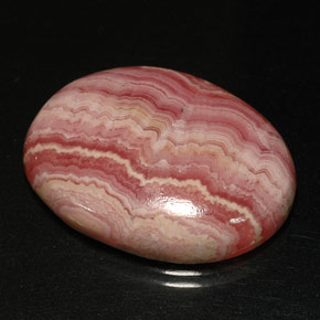 36.43 ct Multicolor Rhodochrosite Gemstone, Rhodochrosite Gem in Oval Cabochon Shape for Sale.