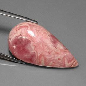 29.58 ct Multicolor Rhodochrosite Gemstone, Rhodochrosite Gem in Pear Cabochon Shape for Sale.