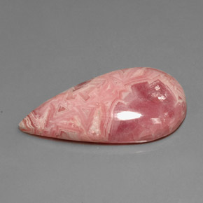 29.58 ct Multicolor Rhodochrosite Stone, Natural Rhodochrosite in Pear Cabochon Shape for Sale