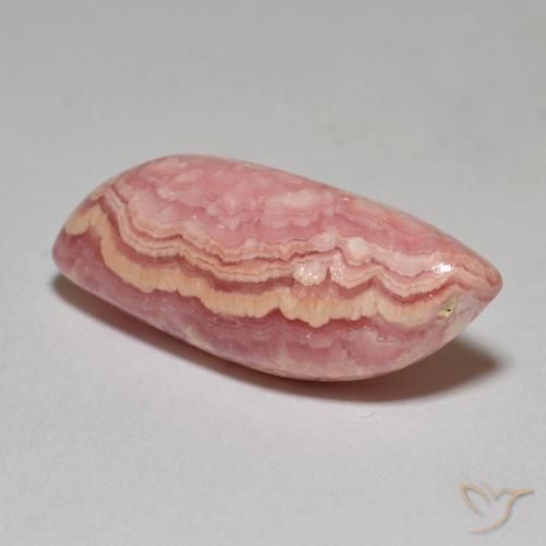 17.99 ct Multicolor Rhodochrosite Stone, Natural Rhodochrosite in Fancy Cabochon Shape for Sale