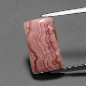 6.37 ct Multicolor Rhodochrosite Gemstone, Rhodochrosite Gem in Baguette Cabochon Shape for Sale.