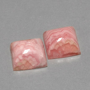 6.23 ct Multicolor Rhodochrosite Gemstone, Rhodochrosite Gem in Square Cabochon Shape for Sale.