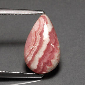 4.54 ct Multicolor Rhodochrosite Stone, Natural Rhodochrosite in Pear Cabochon Shape for Sale