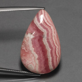 32.62 ct Multicolor Rhodochrosite Stone, Natural Rhodochrosite in Pear Cabochon Shape for Sale