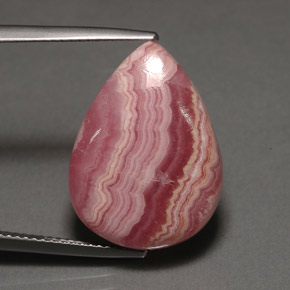 18.30 ct Multicolor Rhodochrosite Gemstone, Rhodochrosite Gem in Pear Cabochon Shape for Sale.