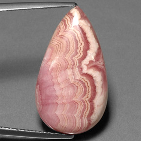 22.38 ct Multicolor Rhodochrosite Gemstone, Rhodochrosite Gem in Pear Cabochon Shape for Sale.