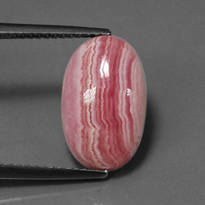 6.80 ct Multicolor Rhodochrosite Gemstone, Rhodochrosite Gem in Oval Cabochon Shape for Sale.