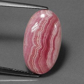 8.66 ct Multicolor Rhodochrosite Stone, Natural Rhodochrosite in Oval Cabochon Shape for Sale