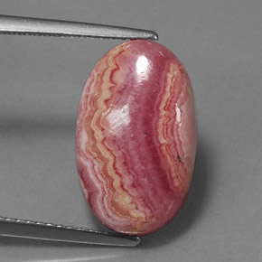 8.97 ct Multicolor Rhodochrosite Stone, Natural Rhodochrosite in Oval Cabochon Shape for Sale