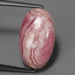9.12 ct Multicolor Rhodochrosite Gemstone, Rhodochrosite Gem in Oval Cabochon Shape for Sale.