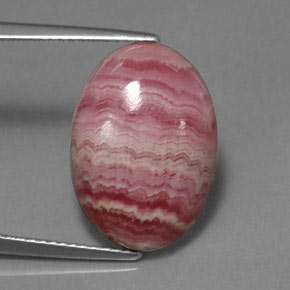 11.52 ct Multicolor Rhodochrosite Stone, Natural Rhodochrosite in Oval Cabochon Shape for Sale