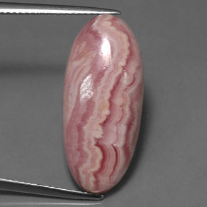 15.40 ct Pink Rhodochrosite Stone, Natural Rhodochrosite in Oval Cabochon Shape for Sale