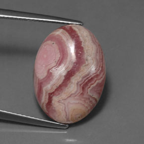 13.31 ct Multicolor Rhodochrosite Stone, Natural Rhodochrosite in Oval Cabochon Shape for Sale