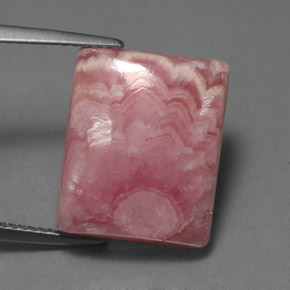 14.69 ct Pink Rhodochrosite Gemstone, Rhodochrosite Gem in Baguette Cabochon Shape for Sale.