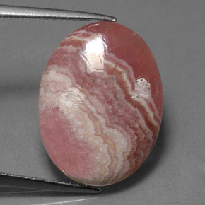 14.12 ct Multicolor Rhodochrosite Gemstone, Rhodochrosite Gem in Oval Cabochon Shape for Sale.