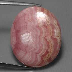 19.99 ct Multicolor Rhodochrosite Gemstone, Rhodochrosite Gem in Oval Cabochon Shape for Sale.