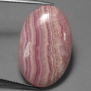 19.97 ct Multicolor Rhodochrosite Gemstone, Rhodochrosite Gem in Oval Cabochon Shape for Sale.