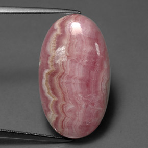 18.74 ct Pink Rhodochrosite Gemstone, Rhodochrosite Gem in Oval Cabochon Shape for Sale.