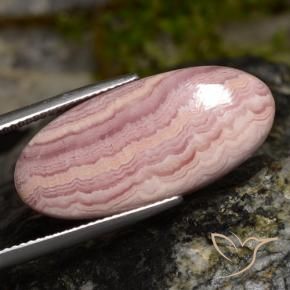 17.07 ct Multicolor Rhodochrosite Stone, Natural Rhodochrosite in Oval Cabochon Shape for Sale