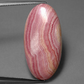 21.19 ct Multicolor Rhodochrosite Gemstone, Rhodochrosite Gem in Oval Cabochon Shape for Sale.