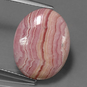 9.95 ct Multicolor Rhodochrosite Gemstone, Rhodochrosite Gem in Oval Cabochon Shape for Sale.