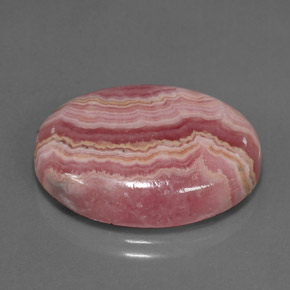 24.57 ct Multicolor Rhodochrosite Stone, Natural Rhodochrosite in Oval Cabochon Shape for Sale