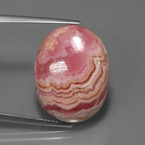 21.53 ct Multicolor Rhodochrosite Gemstone, Rhodochrosite Gem in Oval Cabochon Shape for Sale.