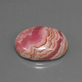 21.53 ct Multicolor Rhodochrosite Stone, Natural Rhodochrosite in Oval Cabochon Shape for Sale