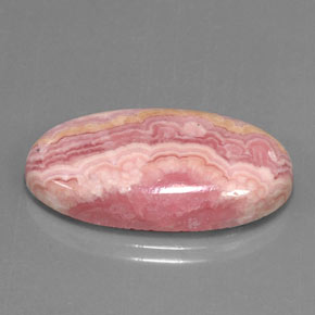 25.79 ct Multicolor Rhodochrosite Stone, Natural Rhodochrosite in Oval Cabochon Shape for Sale