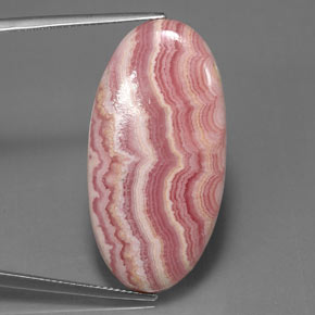 32.68 ct Multicolor Rhodochrosite Gemstone, Rhodochrosite Gem in Oval Cabochon Shape for Sale.