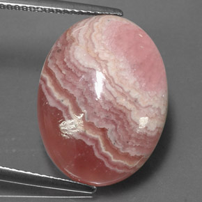 14.12 ct Multicolor Rhodochrosite Gemstone, Rhodochrosite Gem in Oval Cabochon Shape for Sale.