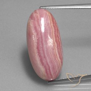 24.16 ct Oval Rhodochrosite, 26.6 x 12.8 mm From Mexico, Photo A