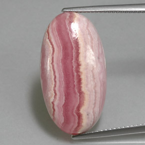 18.47 ct Pink Rhodochrosite Gemstone, Rhodochrosite Gem in Oval Cabochon Shape for Sale.