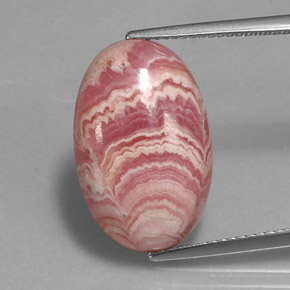 12.81 ct Multicolor Rhodochrosite Gemstone, Rhodochrosite Gem in Oval Cabochon Shape for Sale.